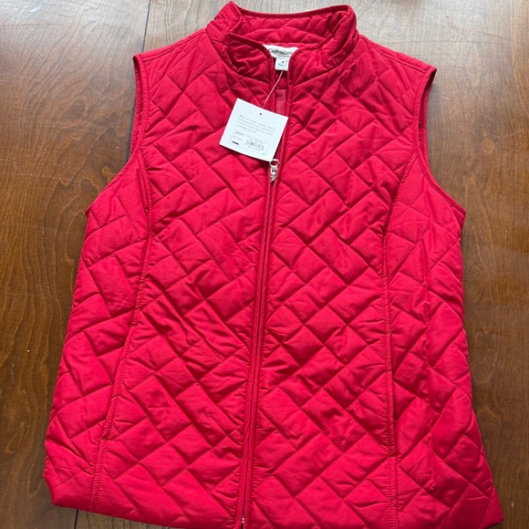Croft&barrow Quilted Raspberry Red Vest - Picture 6 of 7